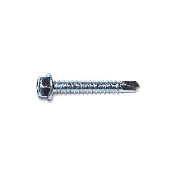 Buildright Self-Drilling Screw, #12 x 1-1/2 in, Zinc Plated Steel Flange Hex Head External Hex Drive, 78 PK 09784 - main